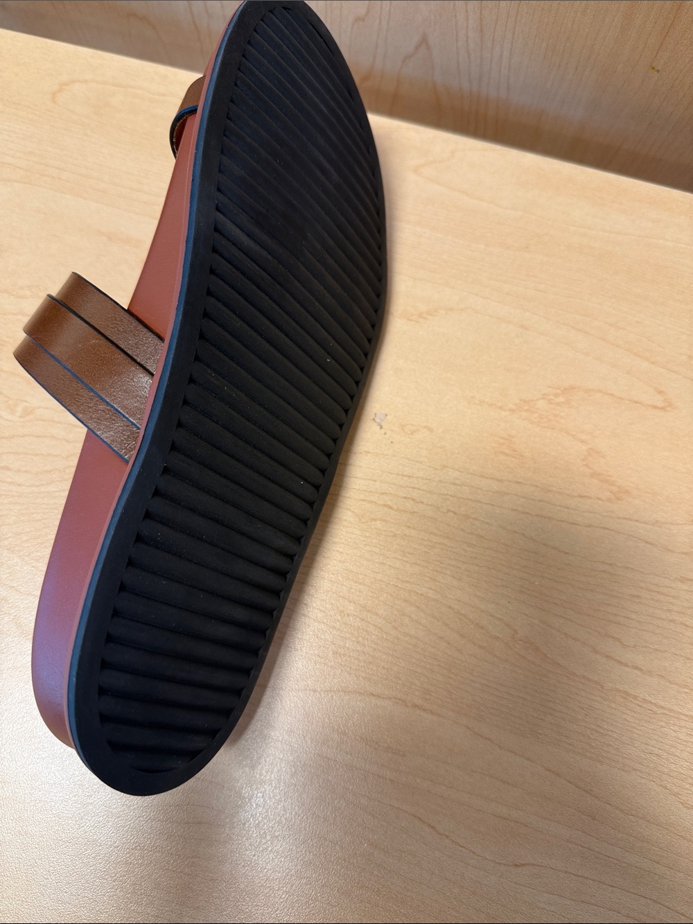 Steve Madden Cognac Double Buckle Slide - Picture 4 of 4